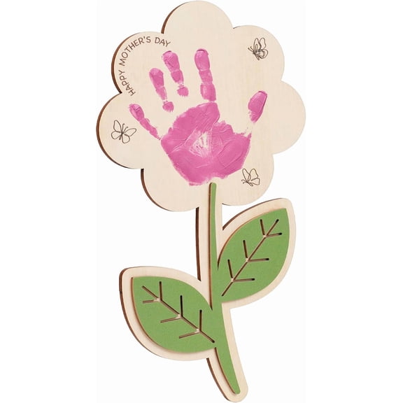 Mother's Day Crafts for Kids: Handprint Art, Handprint Wooden Rose Bouquet, Grandkids to Grandma, Memories for Mom and Grandma, Mother's Day Crafts Gift
