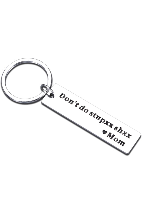 Mother's Day for Daughter Back to School Supplies Don't Do Stupid Sh t Keychain Best Gifts for 18 Year Old Boys Girls Kids 12-15 Dont Do Stupid Sh t Keychain Gifts from Mom