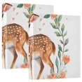 thumbnail image 1 of Mother's Day Dears Flowers 3 Ring Binders 1.5 inch Hardcover File Folders with Interior Pockets A4 Size Organizer for School Office Hospital Set of 2, 1 of 8