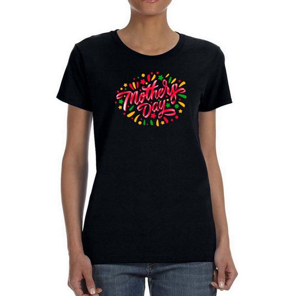 Mother's Day Decor Shaped T-Shirt Women -Image by Shutterstock, Female x-Large