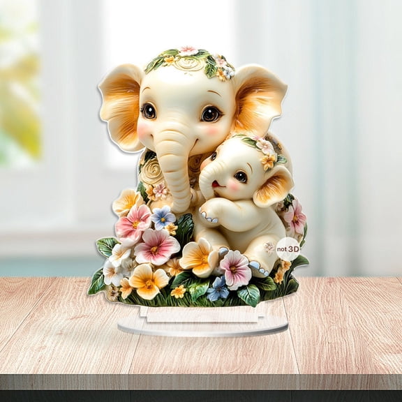 Mother's Day Decoration, Desk Ornament Acrylic Crafts, Mothers Day 2D Flat Tabletop Present for Mom, Home Decoration Gifts