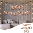 thumbnail image 1 of Mother's Day Decorations Rose Gold White Balloon Letters Happy Mothers Day Message String Light Backdrop for Holiday Party Celebration, 1 of 6
