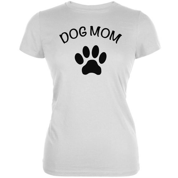 Mother's Day - Dog Mom White Juniors Soft T-Shirt - 2X-Large