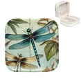 thumbnail image 1 of Mother's Day Dragonfly Stylish Jewelry Box with Adjustable Grids & Metal Zipper for Rings, Earrings, Bracelets - Compact and Convenient, 1 of 6