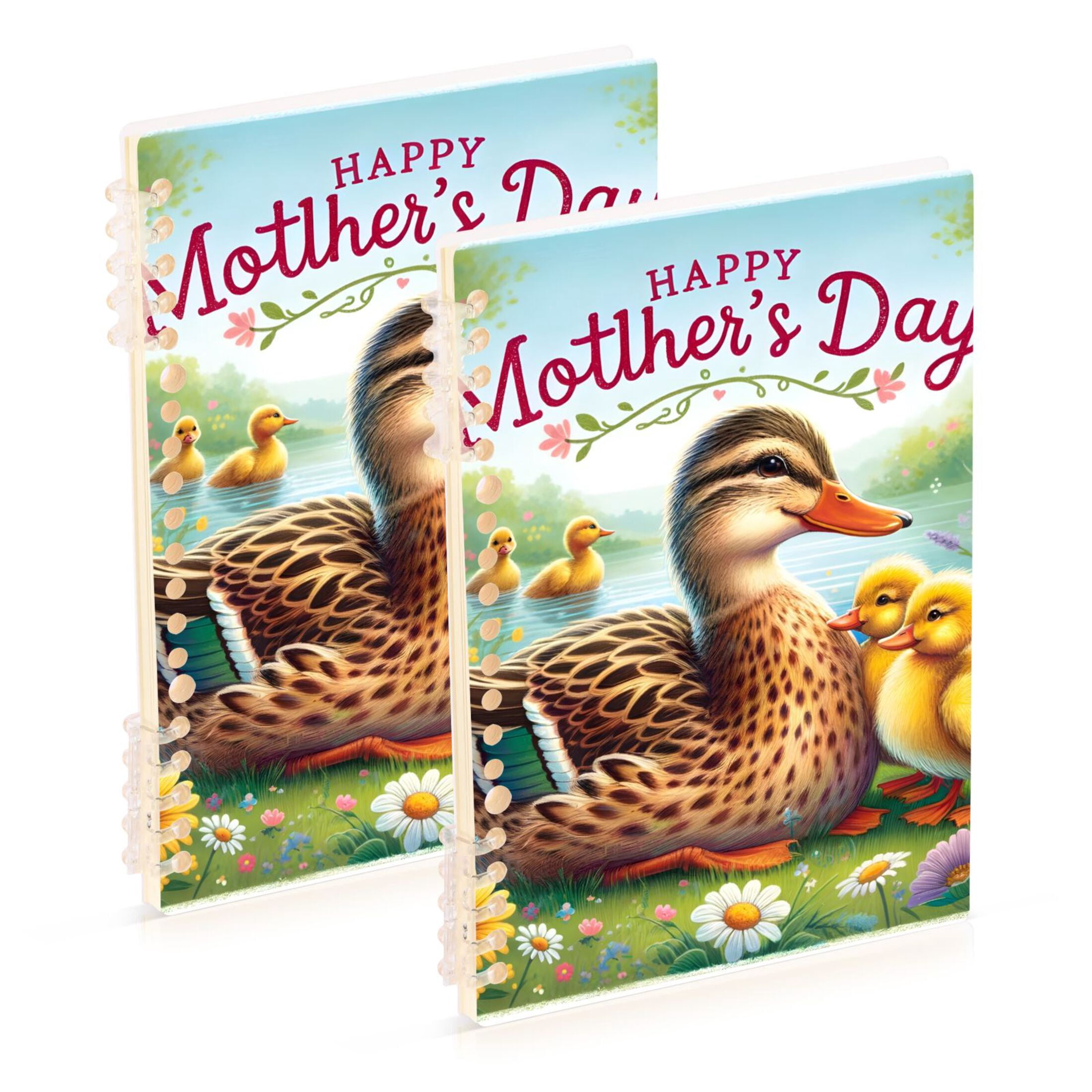 Mother's Day Ducks Ring Binder Notebook Journey Note Diary College ...