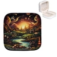 thumbnail image 1 of Mother's Day Firefly Portable Compact Jewelry Box with Customizable Grids and Imitation Metal Zipper, 1 of 6