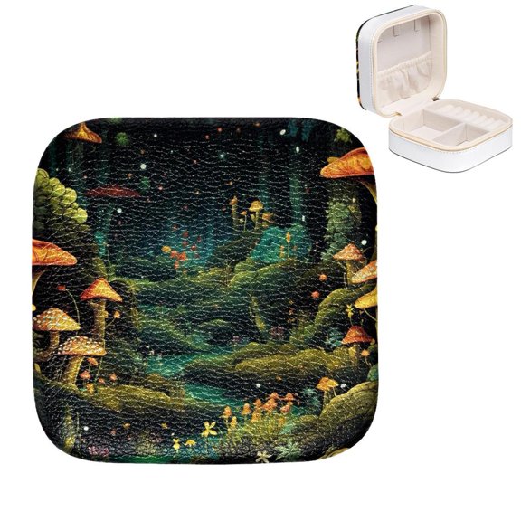 Mother's Day Firefly Portable Jewelry Box with Adjustable Grids for Rings, Earrings, Bracelets - Compact & Stylish