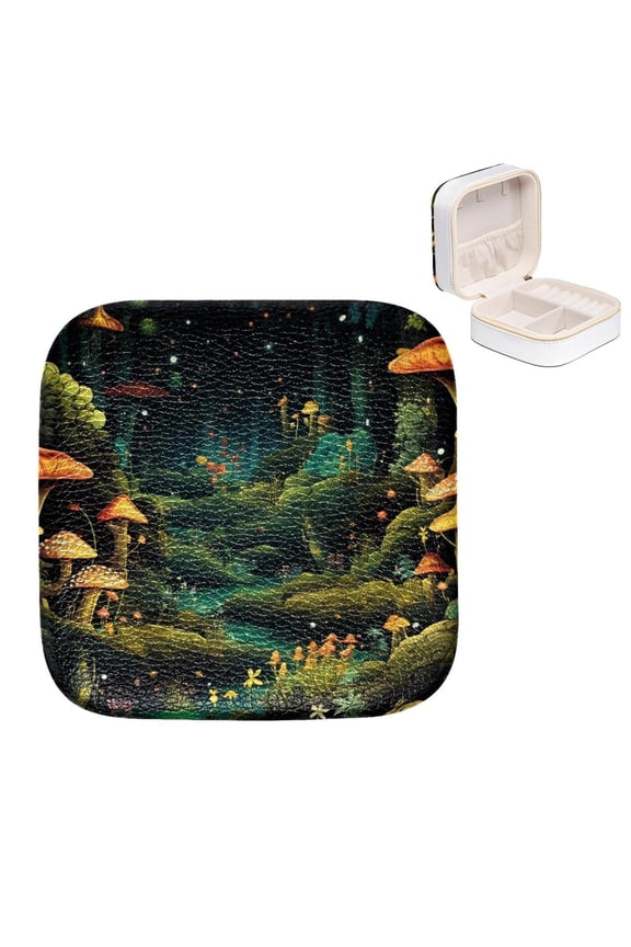 Mother's Day Firefly Portable Jewelry Box with Adjustable Grids for Rings, Earrings, Bracelets - Compact & Stylish