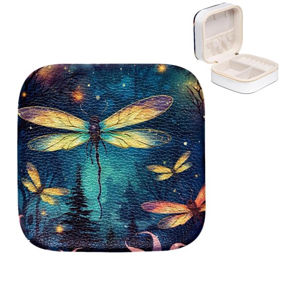 Mother's Day Firefly Portable Jewelry Box with Versatile Storage Grids for Rings, Earrings, Bracelets