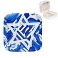 thumbnail image 1 of Mother's Day Flag of Israel Compact Jewelry Box with Customizable Grids for Rings, Earrings, Bracelets - Stylish Design, 1 of 6