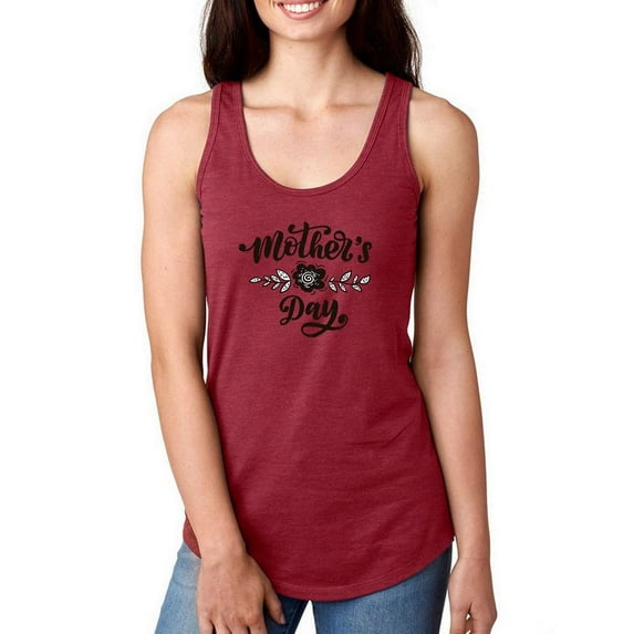 Mother's Day Flower Doodle Racerback Tank Women -Image by Shutterstock, Female Large