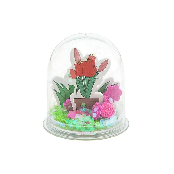 Mothers Day Flower Glitter Snow Globe Craft Kit - Makes 12