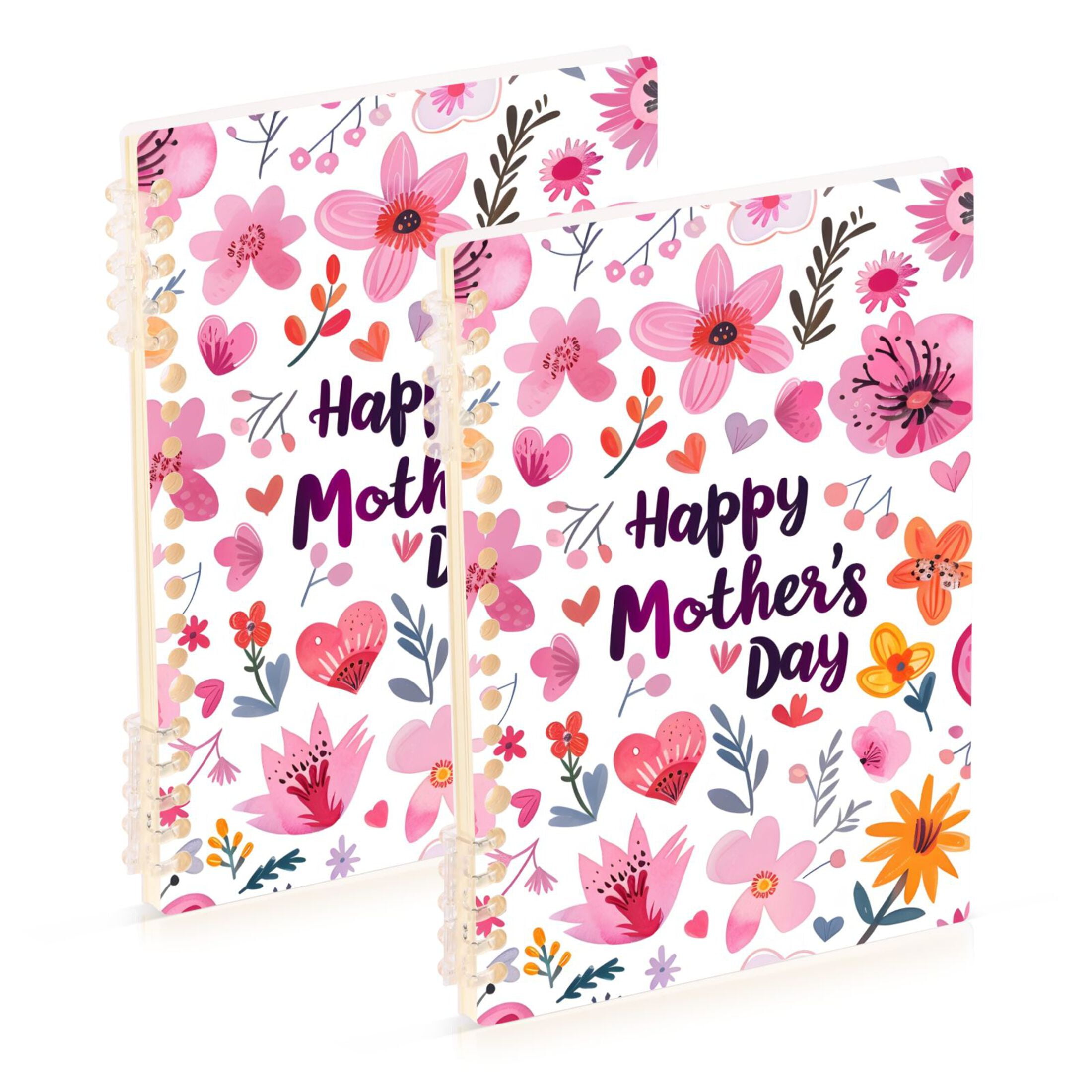Mother's Day Flowers Partern Floral Ring Binder Notebook Journey Note ...