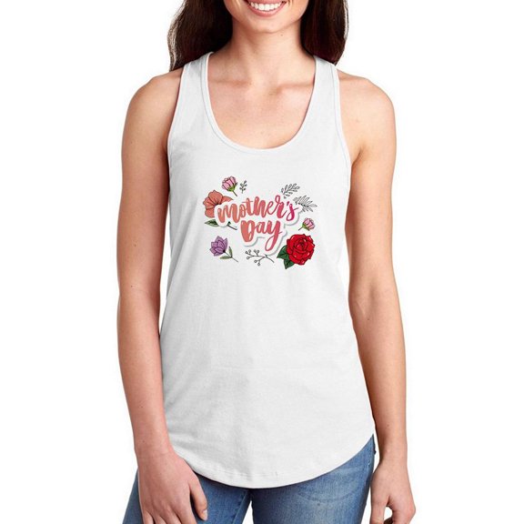 Mother's Day Flowers Racerback Tank Women -Image by Shutterstock, Female Medium