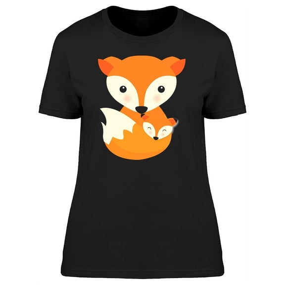 Mother's Day Foxes Mom And Baby Tee Women's -Image by Shutterstock