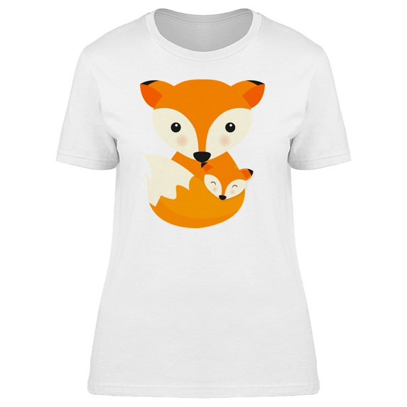 Mother's Day Foxes Mom And Baby Tee Women's -Image by Shutterstock