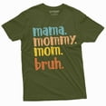 thumbnail image 1 of Mother's Day Funny Gift idea T-shirt Mama Mommy Mom Bruh Son Daughter Mothers day unisex Womens Tee (Small Military Green), 1 of 7
