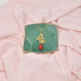thumbnail image 1 of Mother's Day Gift Idea, Mother's Day Necklace, Red and Gold Pendant, Coral Necklace, Sterling Silver Pendant, Red Necklace, Red Stone Drops, 1 of 7