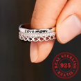 thumbnail image 1 of Mother's Day Gift Mom Rings Fancy Caved Letter Design Love Rings, 1 of 3