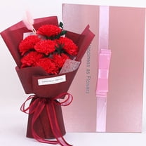 Mother's Day Gift Roses Bouquet Soap Flower Gift Box Preserved Red Rose Flowers Bouquet - Forever Flowers Birthday & Mother‘s Day Gift for Women