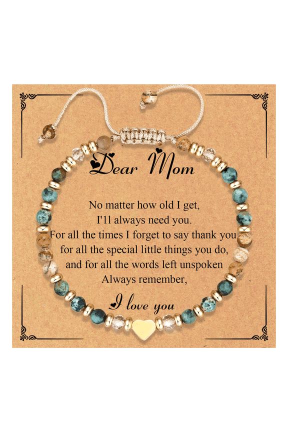 Mother's Day Gift for Women - Inspirational Healing Stone Bracelet, Get Well Soon Birthday Present for Mom Sister Friend