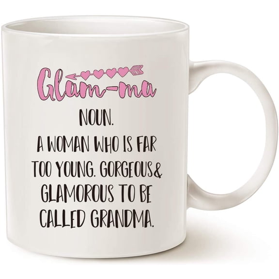 Mother's Day Gifts Grandma Definition Funny Coffee Mug, Christmas or Birthday Gift Idea for Grandma Grandmother Cup White, 11 Oz