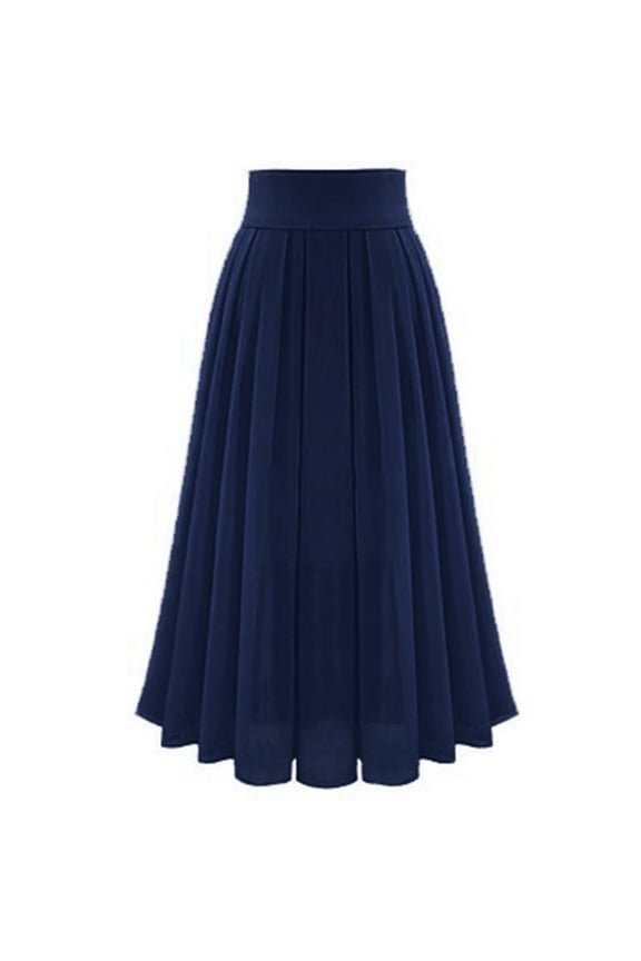 Mother's Day Gifts Long Skirts for Women,Women's Sexy Party Chiffion High Waist Lace-up Hip Long Skirt Navy 14(XXL)