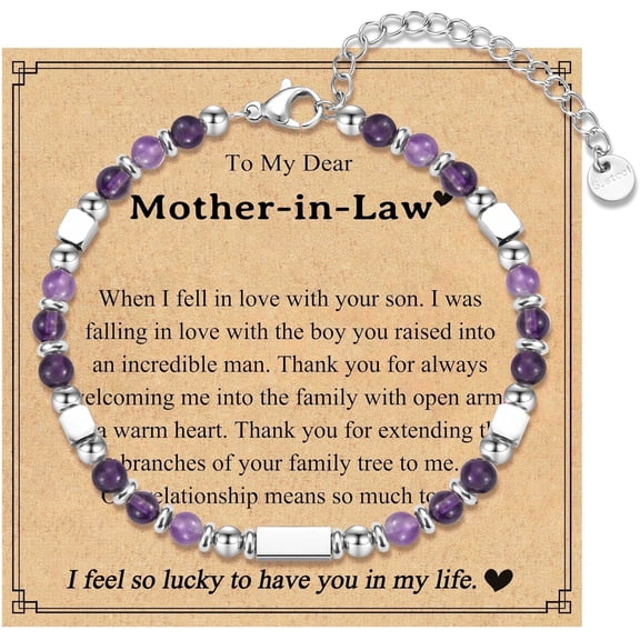 Mother's Day Gifts for Mom, Aunt, New Mom to Be, Bonus Mom, Mother in Law, Tiny Stone Bracelets Birthday Christmas Jewelry Presents for Women-motherinlaw-