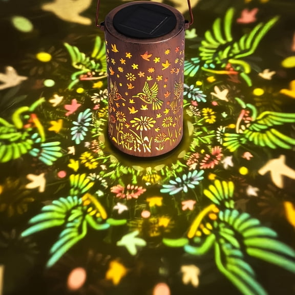 Mother's Day Gifts Mom, Colorful Solar Lanterns IP65 Outdoor Waterproof, Hummingbird Garden Decor Gifts for Women Mom Grandma, Metal Hanging Light for Yard Patio Backyard Porch