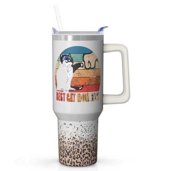 Mother's Day Gifts for Mom from Daughter Son - 40 Oz Stainless Steel Tumbler Cup with Straw and Lid - Insulated Thermos Keeps Cold Hot Beverages - Birthday Christmas Valentines Gift for Mom Grandma