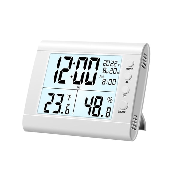 Zeceouar Digital Electronic Clock LED Display Electronic Clock Stereo Digital Display Snooze Alarm Clock 12/24HCountdown Time
