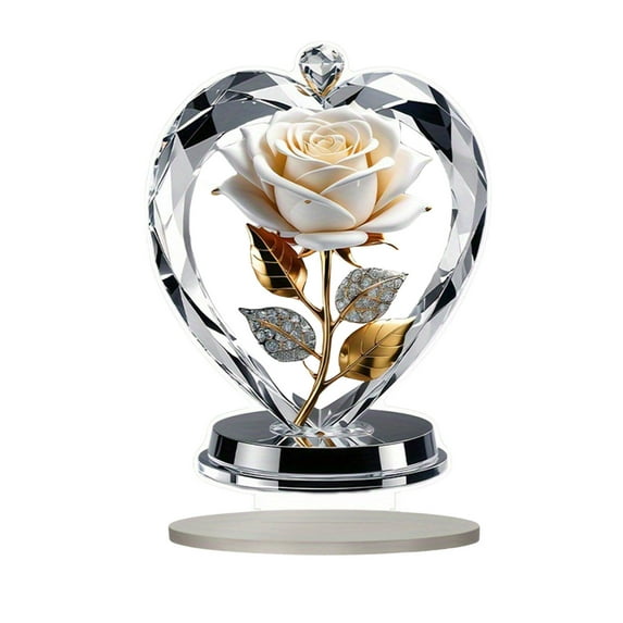 Mother's Day Rose Flowers 2D Acrylic Tabletop Decoration For Couples Decorations