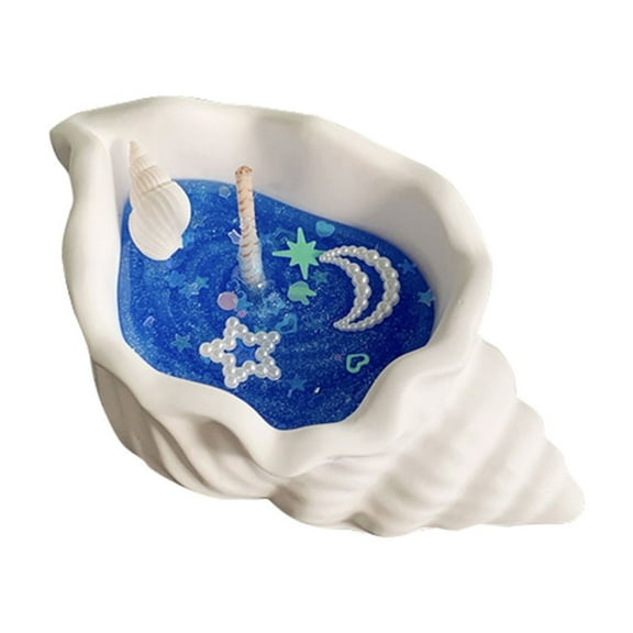 Ocean Theme Conch Shell Aromatherapy Scented Candle for Mother's Day Gifts - Perfect Present for Home Decor and Relaxation, in Azure Blue