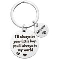 thumbnail image 1 of Mother’s Day Gifts from Son for Birthday, Double Side I'll Always Be Your Little Boy, You Will Always Be My World - Best Mom Ever Keychain for Valentine’s Day Christmas Gift, 1 of 6