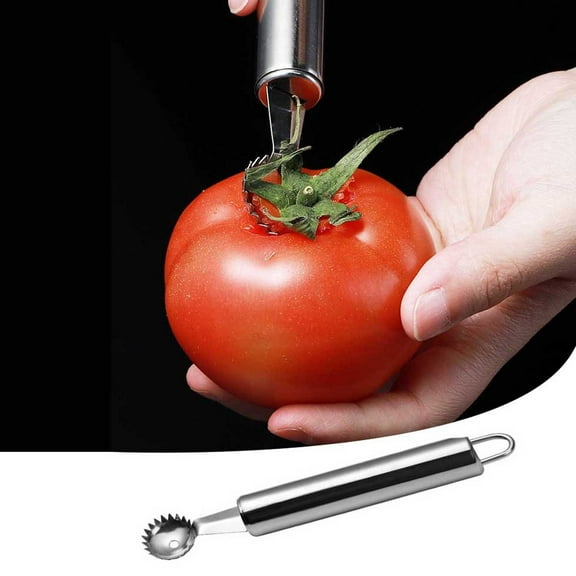 Mother's Day Gifts,Stainless Steel Strawberry Remover,Kitchen Gadget for Efficient Tomato and Fruit Removal,Kitchen Utensils & Gadgets|Stainless Steel, Silvery-585,MIANHT