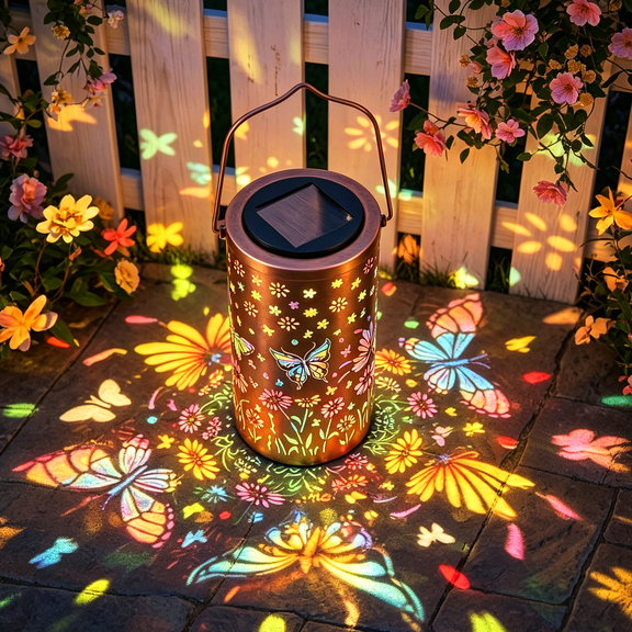 Mother's Day Gifts for Women Mom Sister Grandma, Colorful Butterfly Solar Lanterns IP65 Outdoor Waterproof Garden Decor, LED Hanging Light for Table Yard Lawn Garden Path Porch