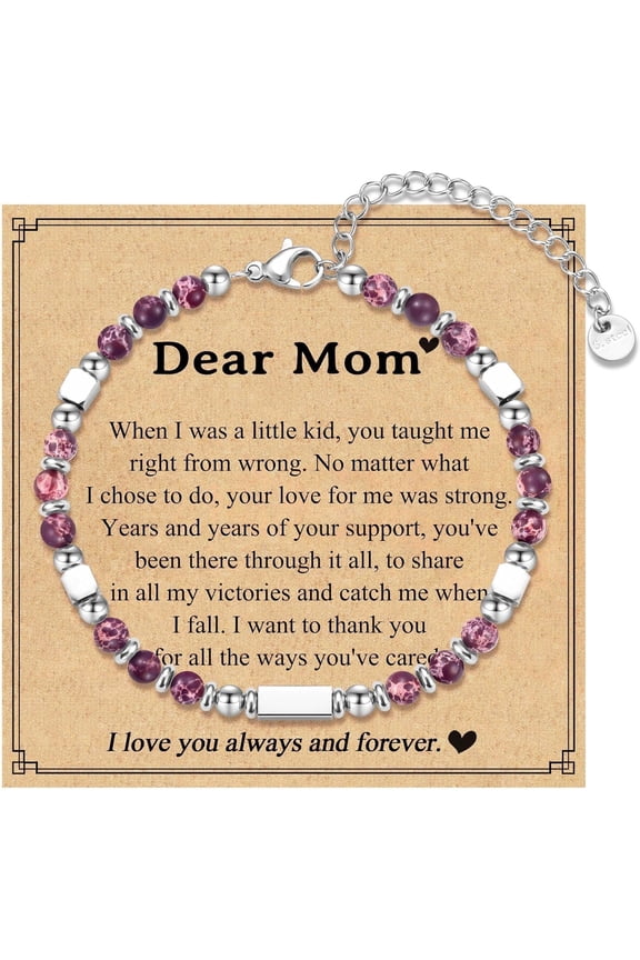 Mother's Day Gifts for Mom, Aunt, New Mom to Be, Bonus Mom, Mother in Law, Tiny Stone Bracelets Birthday Christmas Jewelry Presents for Women-mom_33-