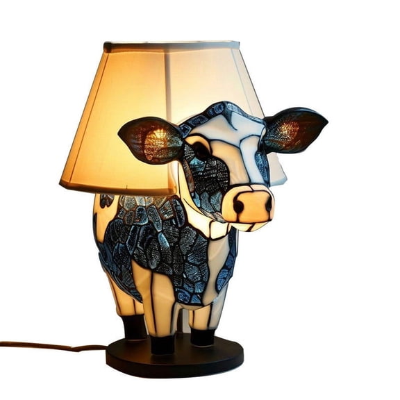 Zeceouar Resin Home Bedside Illuminated Calf Table Lamp Table Lamp ornaments