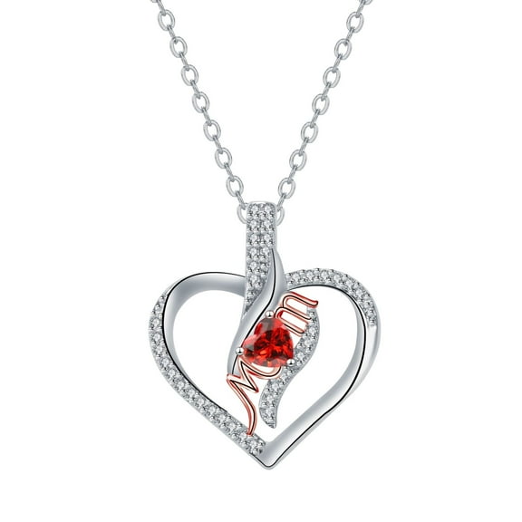 RYNSITO Birthday Gifts for Women, 925 Sterling Silver Infinity Heart Necklace Mom Necklace I Love You Mom Jewelry Gifts for Girlfriend, Wife, Mom, Nana
