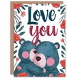 thumbnail image 1 of Mother's Day Greeting Card Roses Bear Cub Love You Big Hug For Mum, 1 of 3