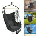 thumbnail image 1 of Mother's Day - Hanging Chair Swing,Hammock Hanging Rope Chair, Hanging Bubble Chair Porch Swing Seat Swing Chair Camping Portable for Patio, Deck, Yard, Indoor Bedroom Garden with 2 Pillows,Max 198lb, 1 of 10
