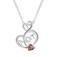 thumbnail image 1 of Mother's Day Heart Letter Necklace - 15.7in Adjustable Alloy Pendant Jewelry Gift for Women/Mom/Wife (Personalized Initial Charm Heart-Shaped Keepsake)​, 1 of 5