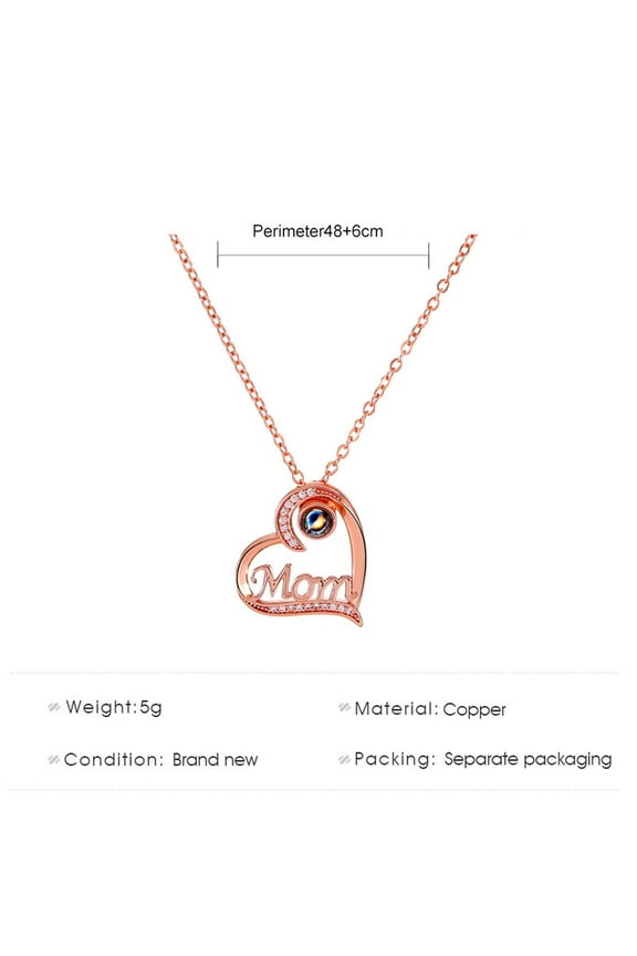 Mother's Day Heart Letter Necklace - 18.9in Adjustable Alloy Pendant Jewelry Gift for Women/Mom/Wife (Personalized Initial Charm Heart-Shaped Keepsake)