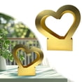 thumbnail image 1 of Mother's Day Heart Shaped Flower Box, Best Friend Flower Gift Bag with Handle, Empty Bouquet Bags for Wedding, Bridal, Engagement Party Supply (Gold), 1 of 9