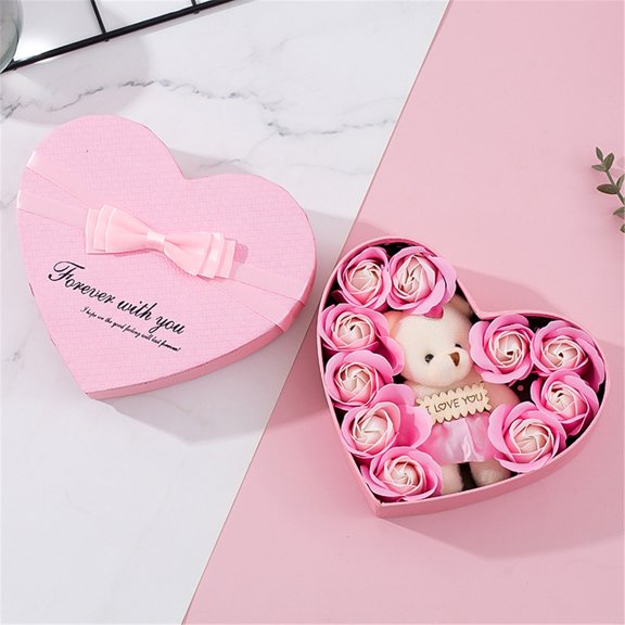 Mother's Day Heart Shaped Rose Gift Box, Velvet Box with Preserved Rose, Perfect for Valentine’s or Birthday, Elegant Keepsake for Mom to Display, Expresses Love