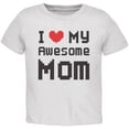 thumbnail image 1 of Mother's Day I Heart My Awesome Mom 8 Bit Pixel White Toddler T-Shirt - 4T, 1 of 1