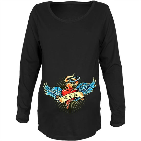 Mother's Day - I Love Being a Tattoo Mom Black Maternity Soft Long Sleeve T-Shirt - X-Large