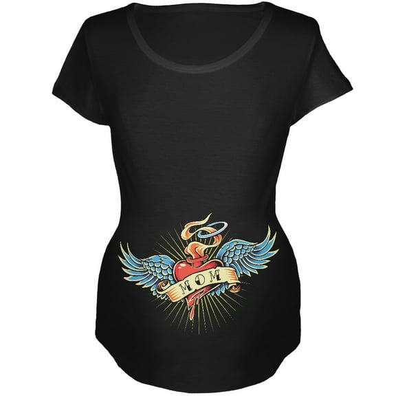 Mother's Day - I Love Being a Tattoo Mom Black Maternity Soft T-Shirt - Medium