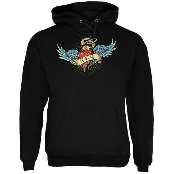 Mother's Day - I Love My Tattoo Mom Black Adult Hoodie - Medium