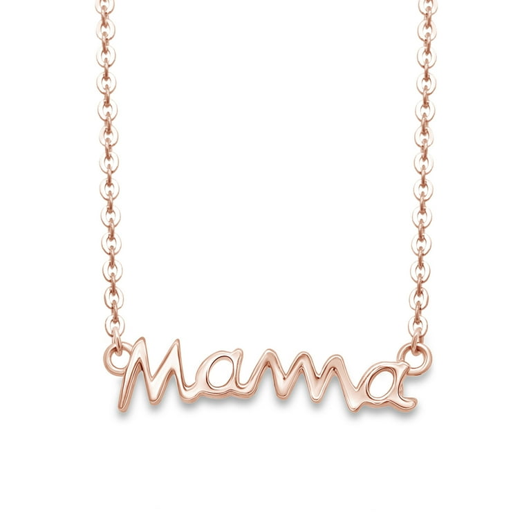 Mother's Day Jewelry Gifts Mama Pendant Necklace In 14k Rose Gold